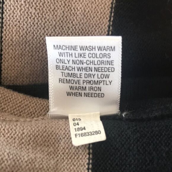 Xhilaration, Woman's Tank Tunic, Striped Black & Taupe, Small - Picture 9 of 9